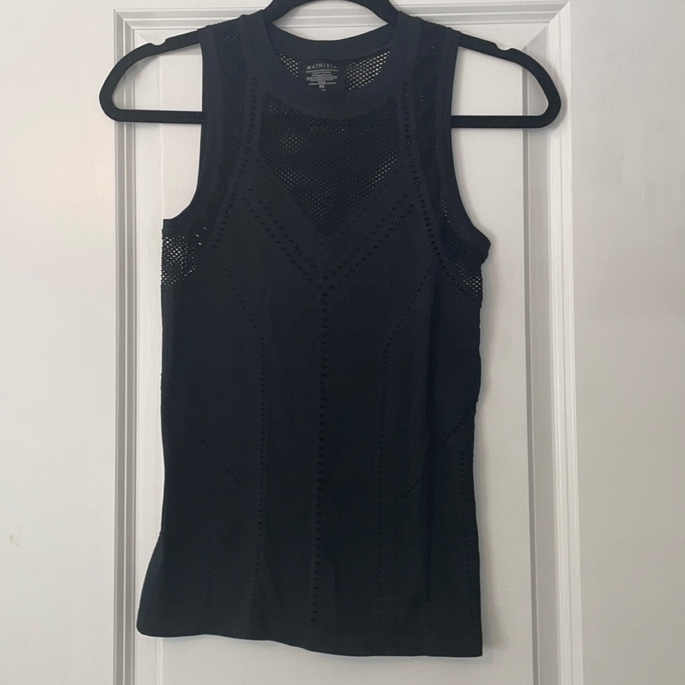 Athleta Black Ribbed workout tank